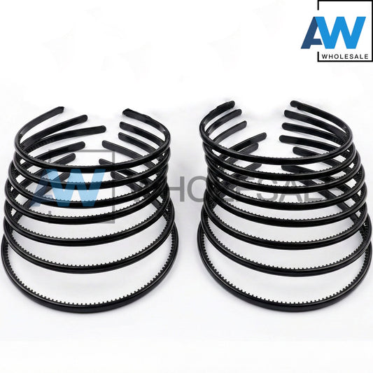 HB-979 (12 pcs) Glossy 0.5 cm Thick Headbands