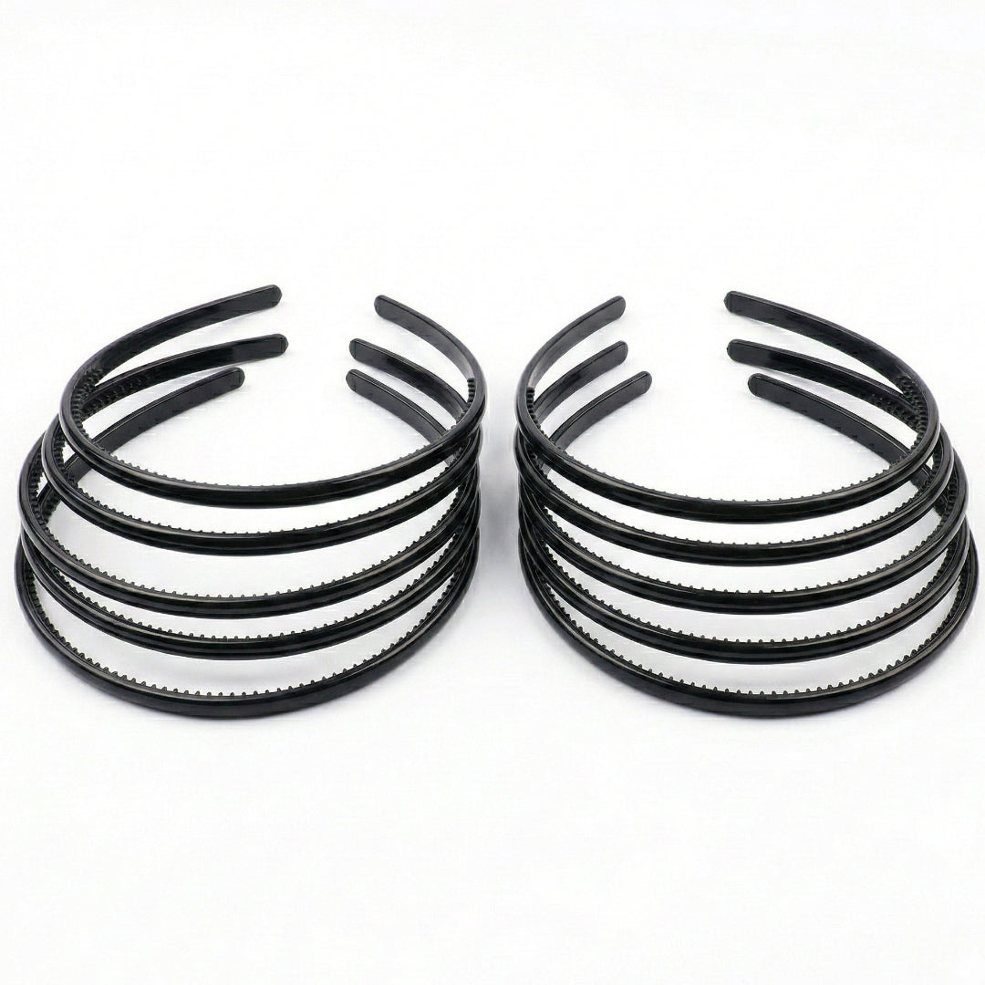 HB-979 (12 pcs) Glossy 0.5 cm Thick Headbands