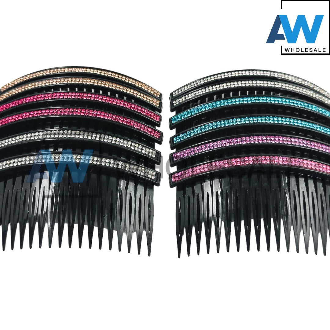 HC-41 (12 pcs) Synthetic Diamonds Side Combs