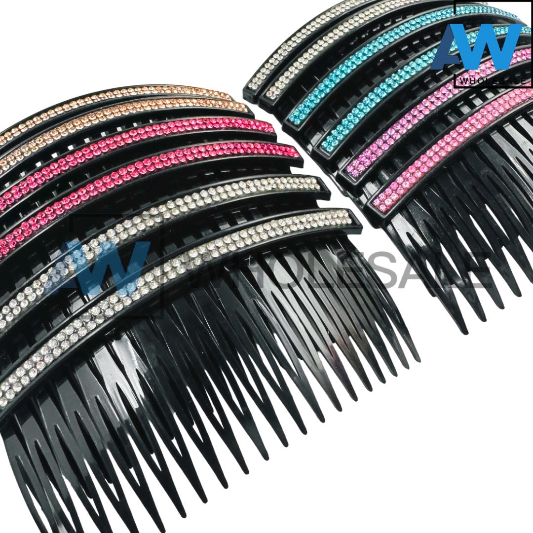 HC-41 (12 pcs) Synthetic Diamonds Side Combs