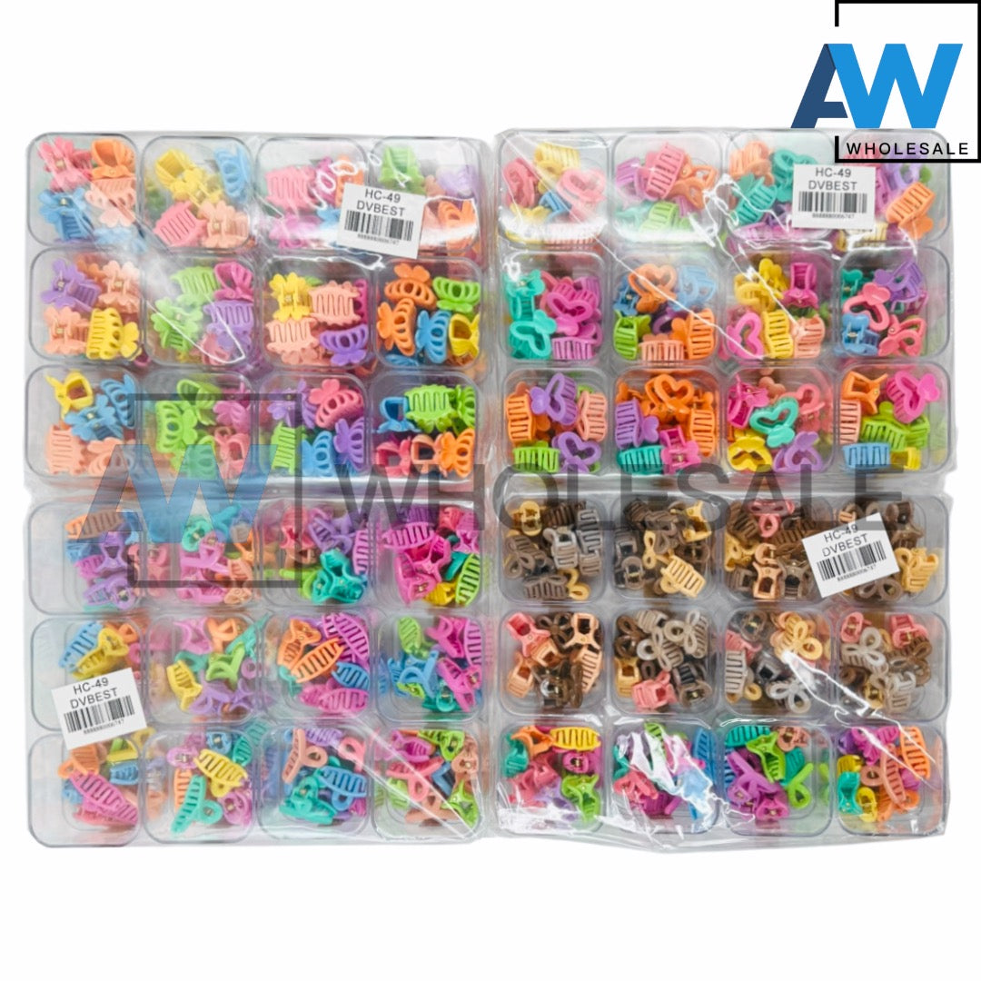 HC-49 (12 cases) 9 in 1 Hair Clips with Acrylic Case