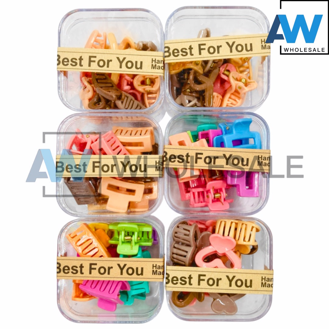HC-49 (12 cases) 9 in 1 Hair Clips with Acrylic Case