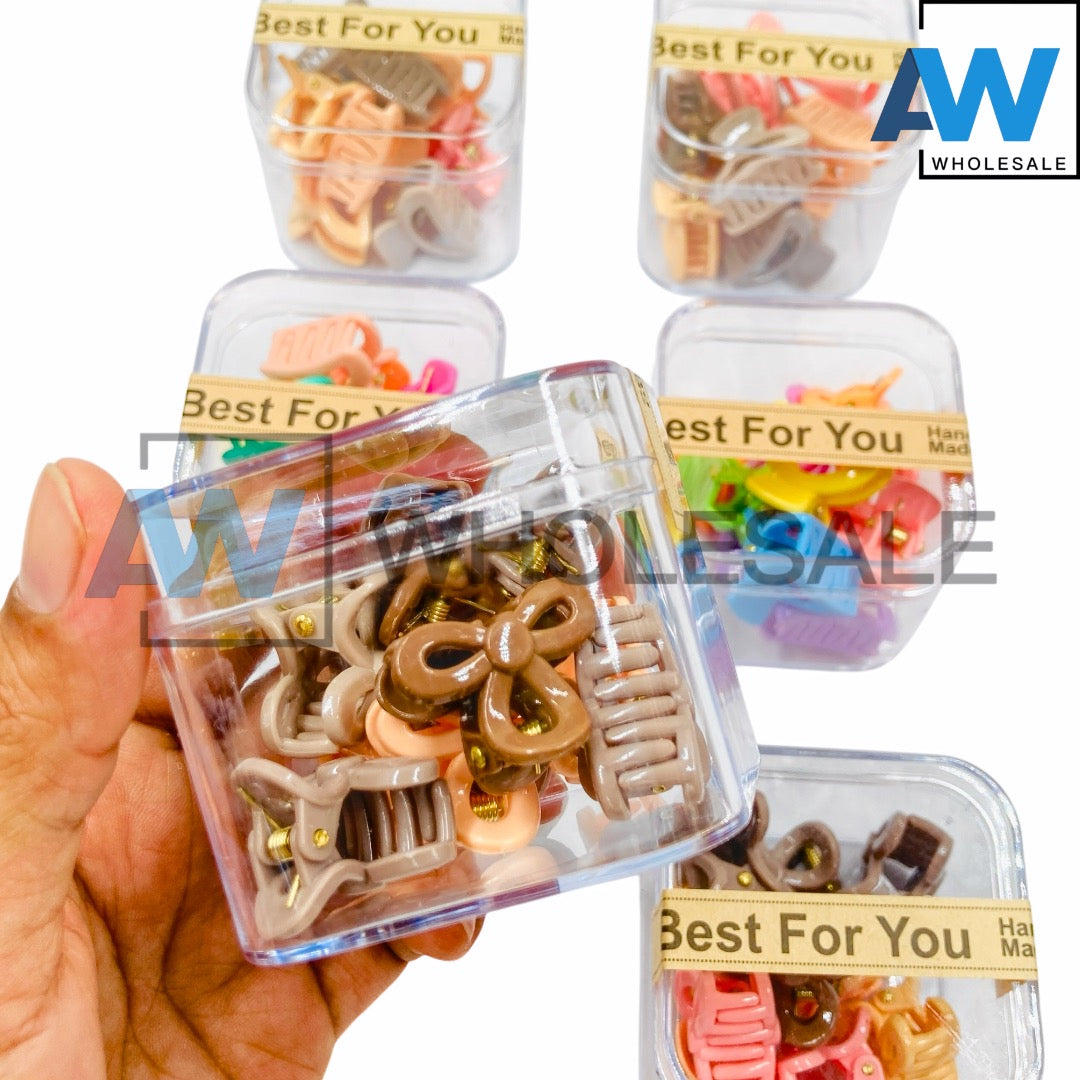 HC-49 (12 cases) 9 in 1 Hair Clips with Acrylic Case