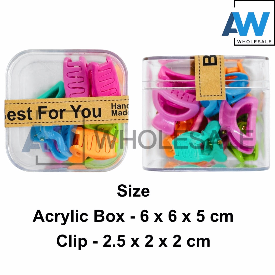 HC-49 (12 cases) 9 in 1 Hair Clips with Acrylic Case