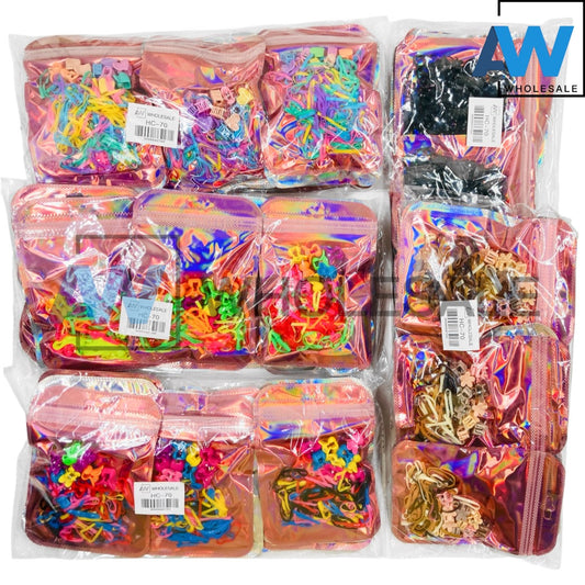 HC-70 (12 pouches) 10 Hair Clip + 30 Hair Tie Set