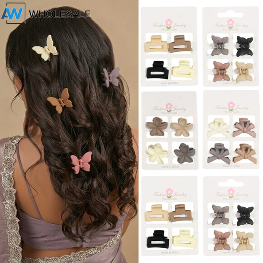 HC-93 (12 cards) Matte 4 in 1 Hair Clip Set