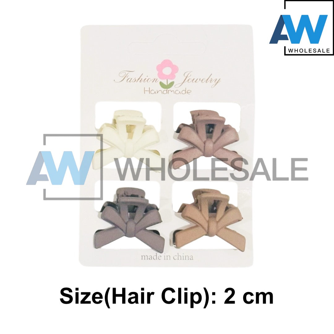 HC-93 (12 cards) Matte 4 in 1 Hair Clip Set