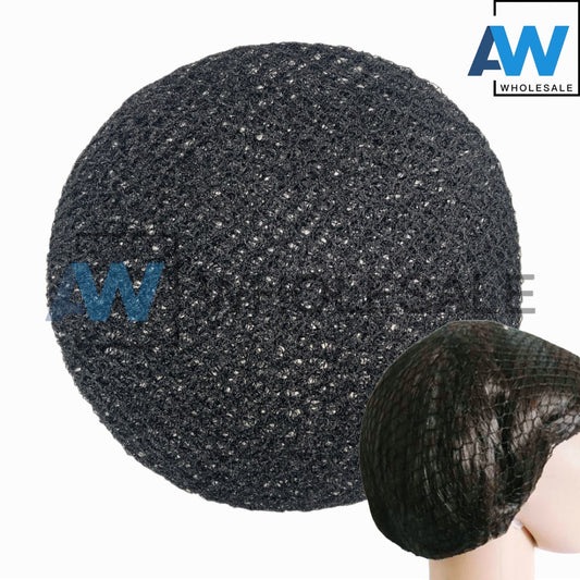 HN-05 (12 pcs) Black Mesh Hair Nets