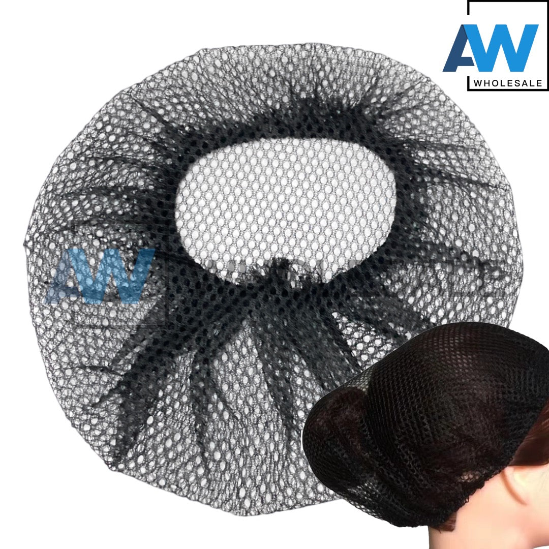 HN-07 (12 pcs) Black Mesh Hair Nets