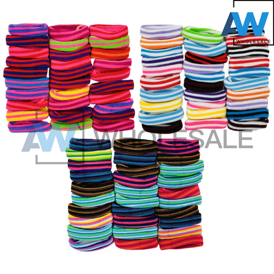 HP-02 (30 pcs) Stripe Fabric Hair Ties