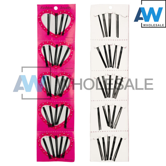 HPN-04 (1 card) Black Bobby Pins