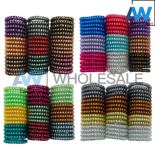 HPN-1115 (45 pcs) Metallic Telephone Wire Hair Ties