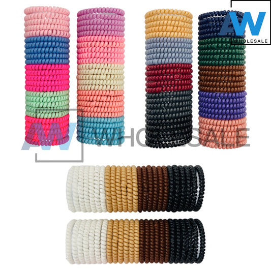 HPN-1117 (50 pcs) 5 cm Telephone Wire Hair Ties