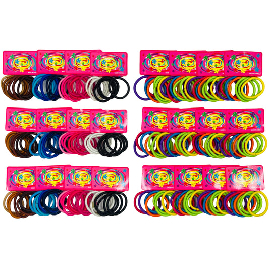 HPN-1118 (12 cards) 7 in 1 Elastic Hair Ties Card Sets