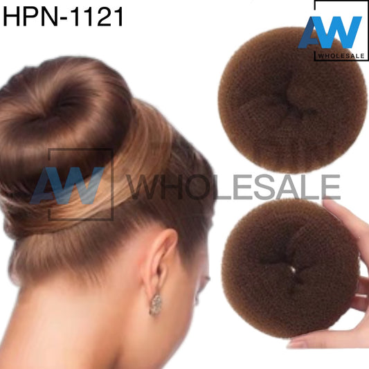 HPN-1121 (12 pcs) Hair Bun Scrunchies Hair Ties