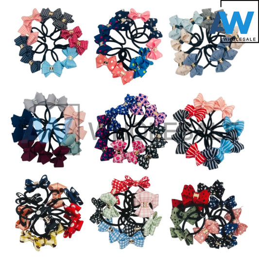 HPN-1227 (10 pcs) Double Layer Ribbon Elastic Hair Ties