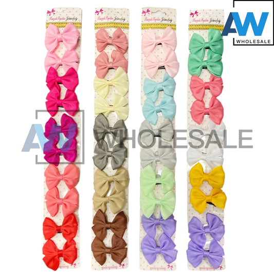 HPN-131B (10 pcs) Fabric Ribbon Hair Clips