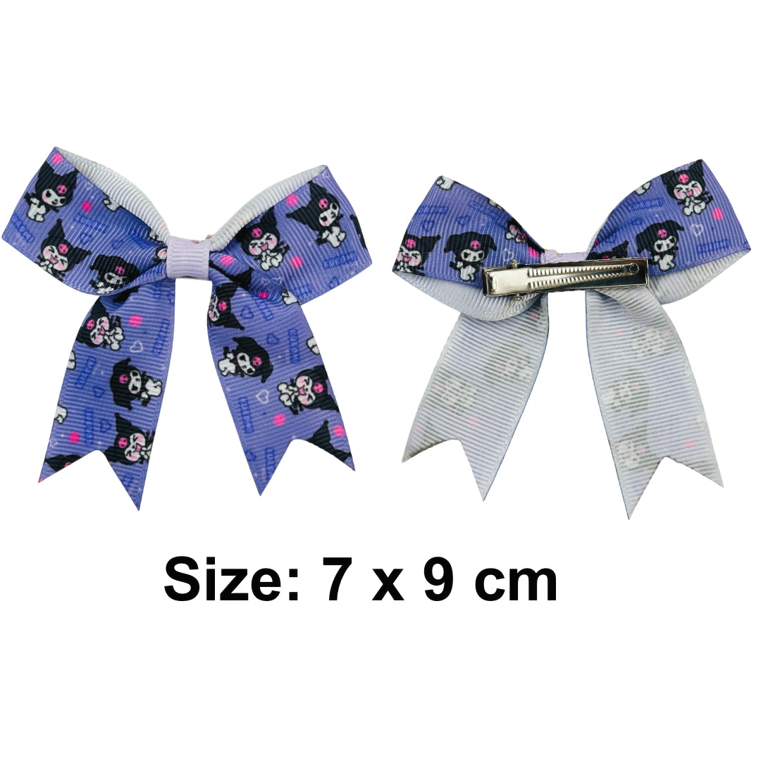 HPN-134 (10 pcs) Pattern Ribbon Hair Clips