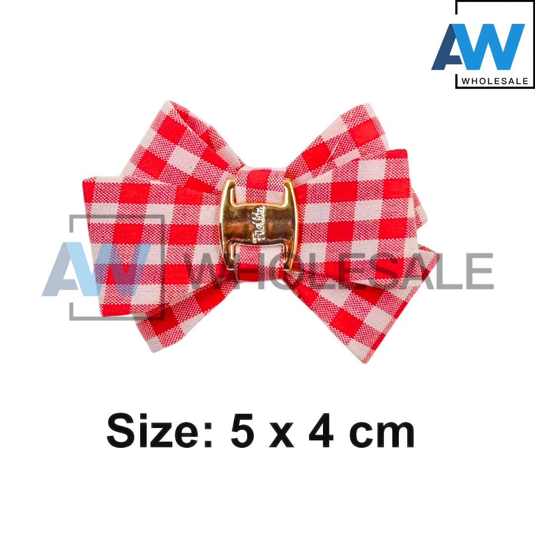 HPN-1486 (10 pcs) Textile Ribbon Hair Clips