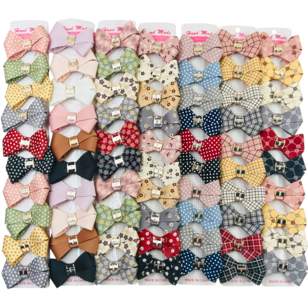 HPN-1487 (10 pcs) Textile Ribbon Hair Clips