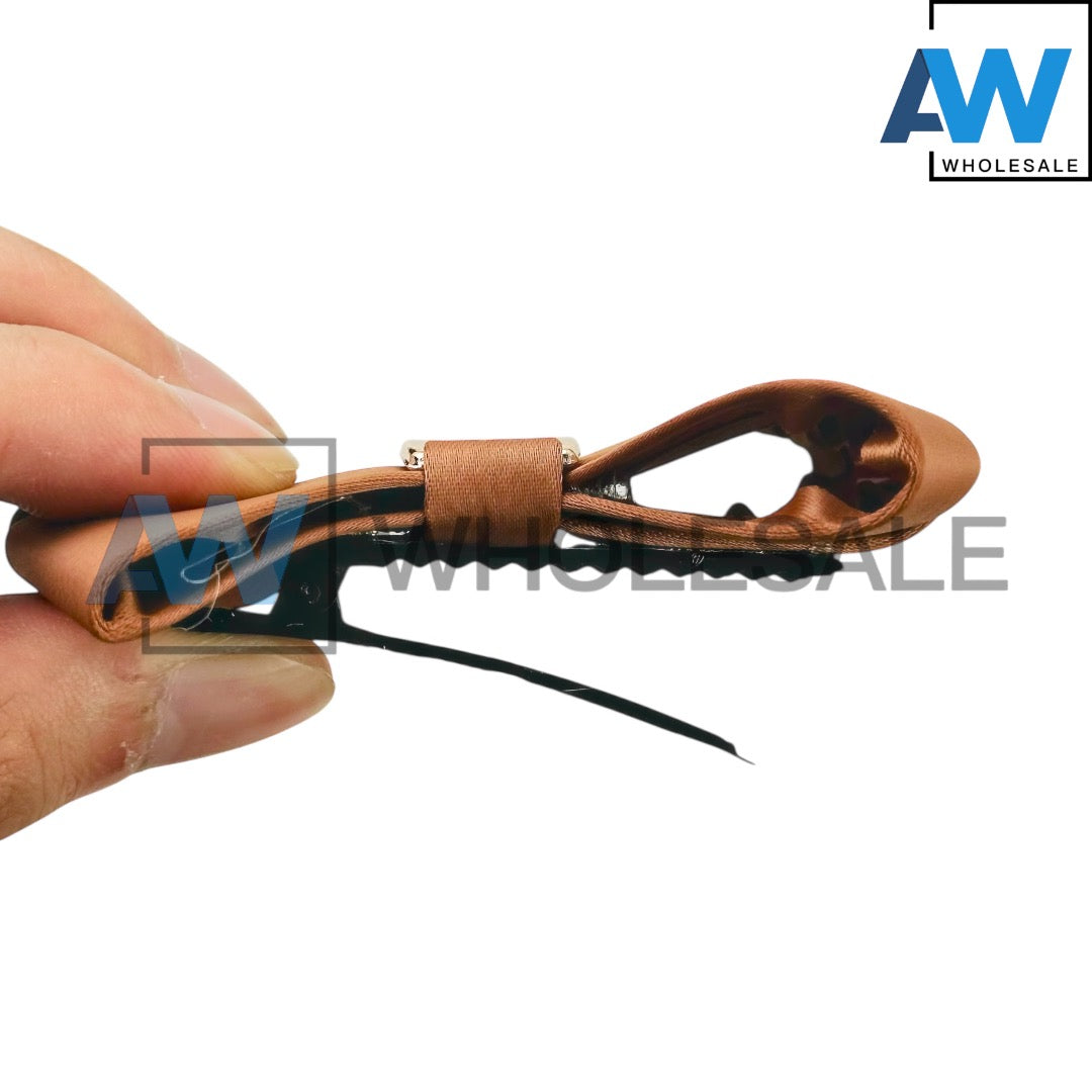 HPN-1487 (10 pcs) Textile Ribbon Hair Clips