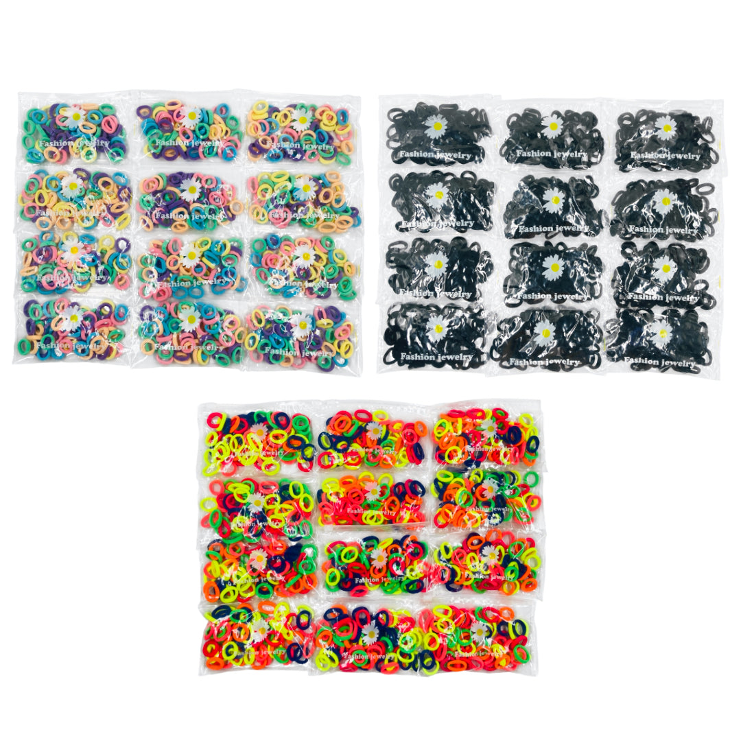 HPN-1538 (12 pouches) Fabric Mini Elastic Ties