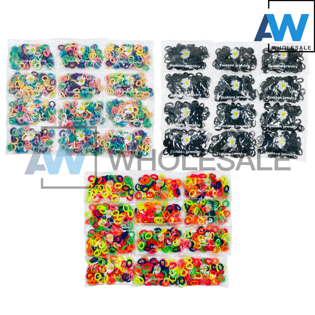 HPN-1538 (12 pouches) Fabric Mini Elastic Ties