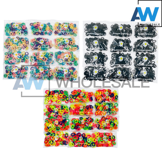 HPN-1538 (12 pouches) Fabric Mini Elastic Ties