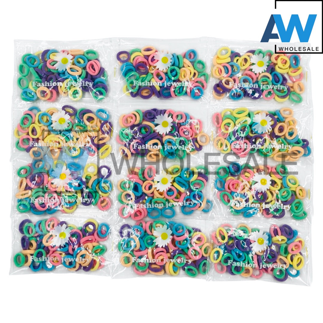 HPN-1538 (12 pouches) Fabric Mini Elastic Ties