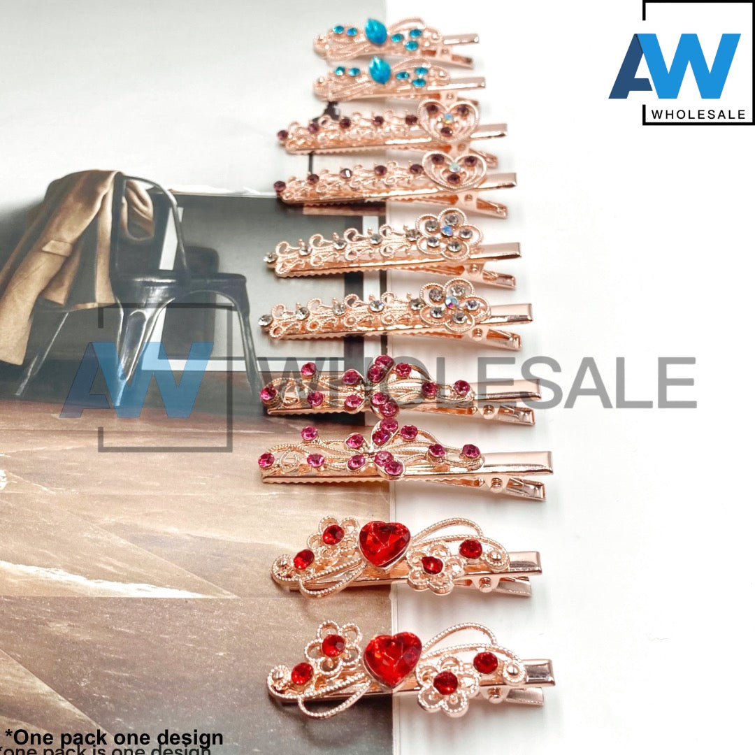 HPN-1743 (12 cards) 2 in 1 Metal Hair Clip Set