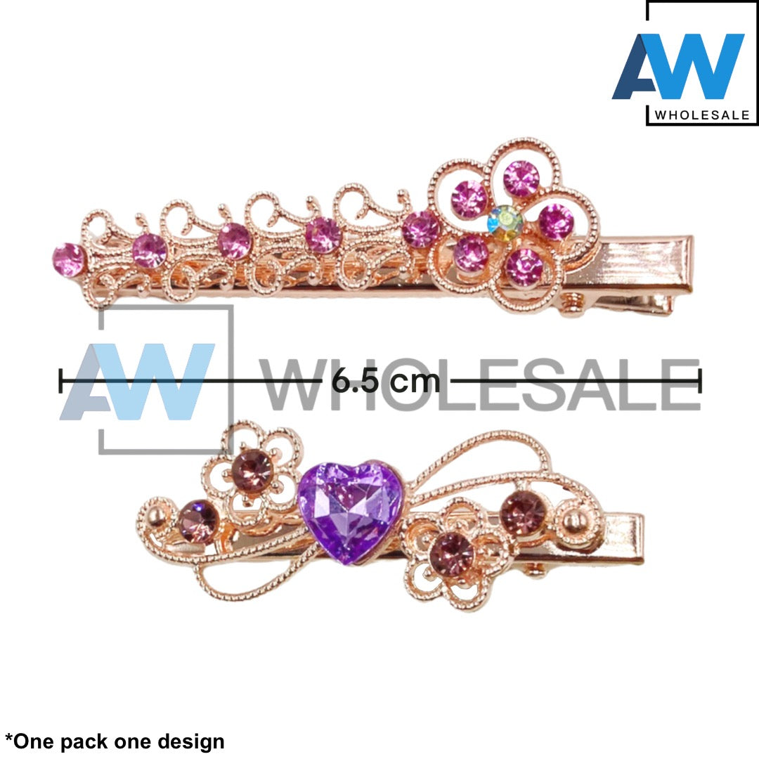 HPN-1743 (12 cards) 2 in 1 Metal Hair Clip Set