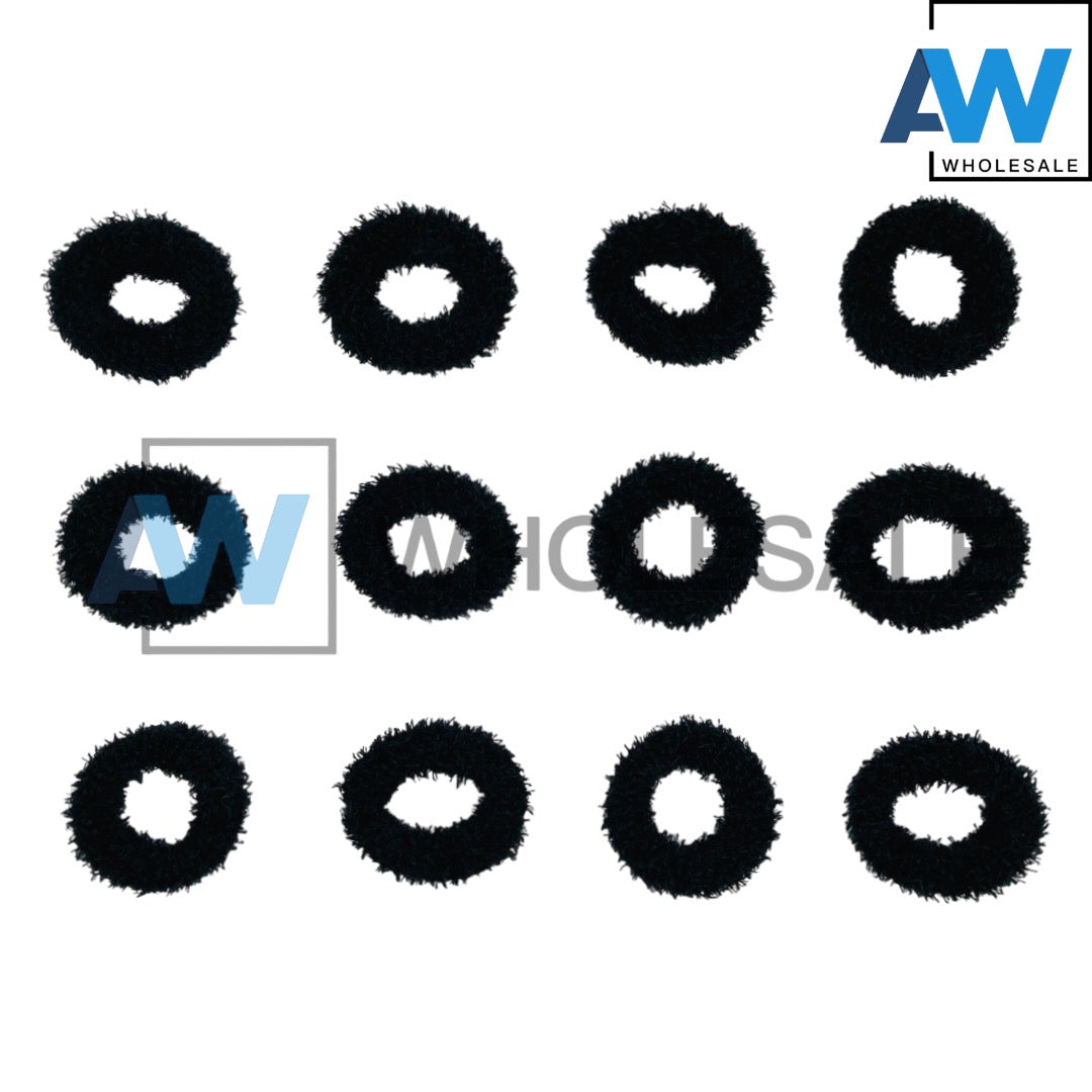 HPN-1927 (12 pcs) Fuzzy Scrunchies Hair Ties