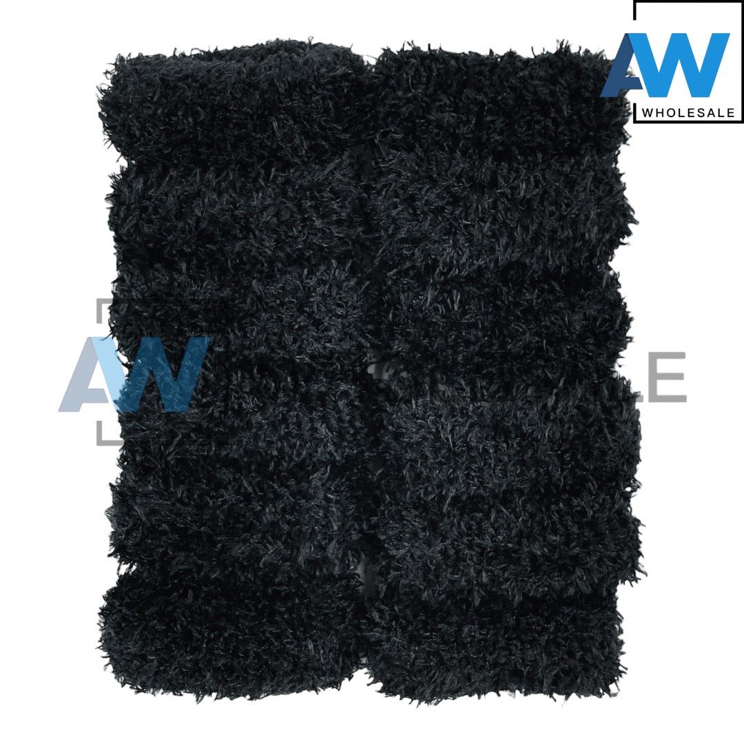 HPN-1927 (12 pcs) Fuzzy Scrunchies Hair Ties