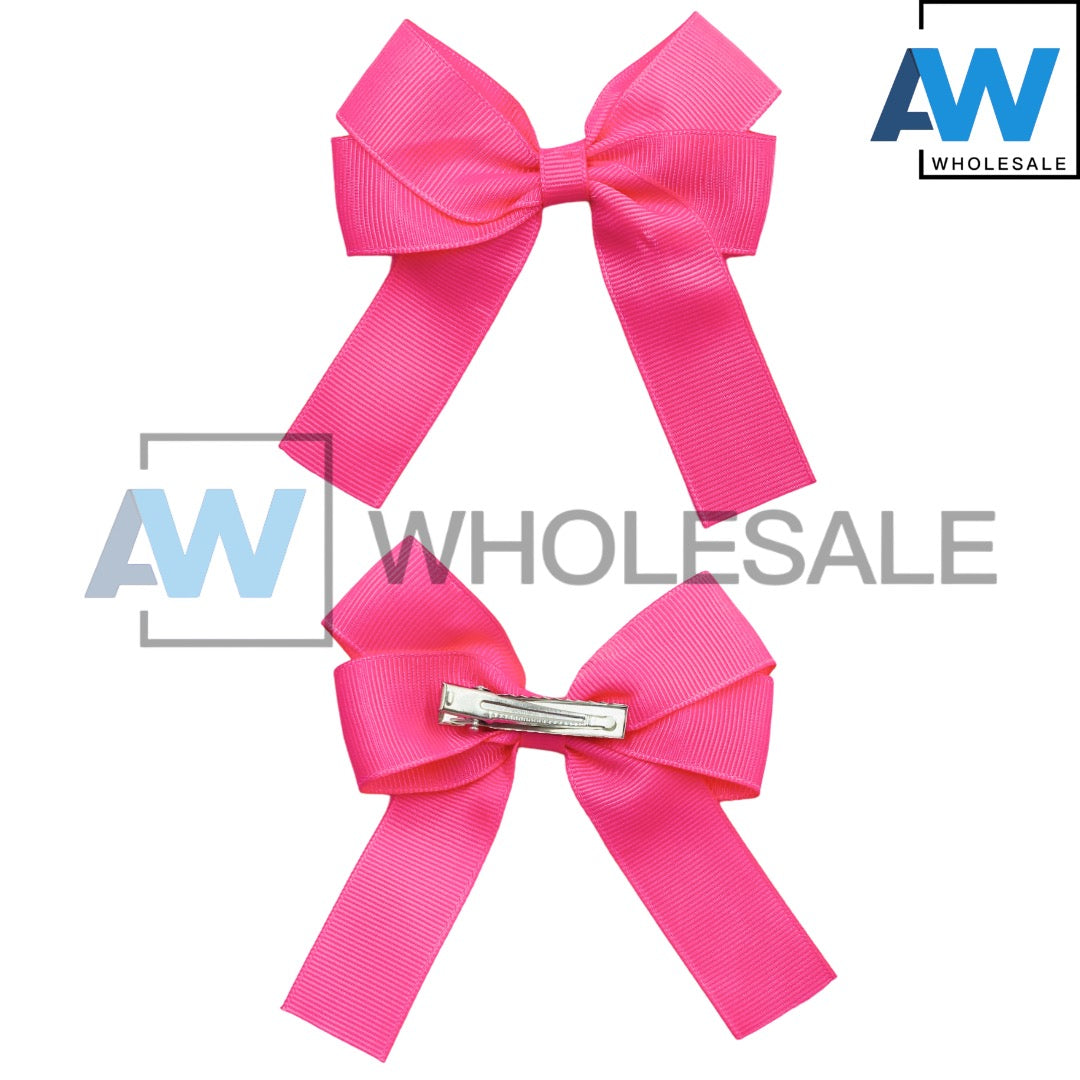 HPN-1983 (10 pcs) Satin Ribbon Hair Clips