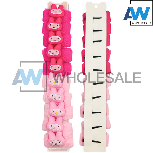 HPN-1992 (10 pcs) Character Faux Fur Hair Clips