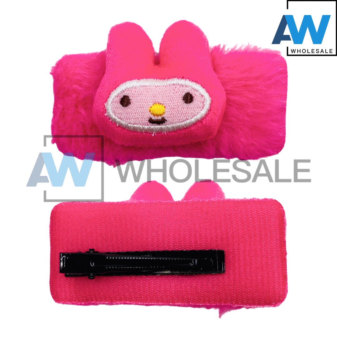 HPN-1992 (10 pcs) Character Faux Fur Hair Clips
