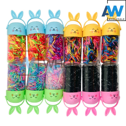 HPN-2089 (12 sets) Bunny Ear Latex Hair Tie Set