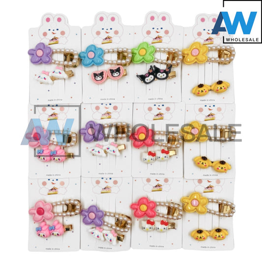 HPN-2102 (1 card) Character 2 in 1 Hair Clip Set