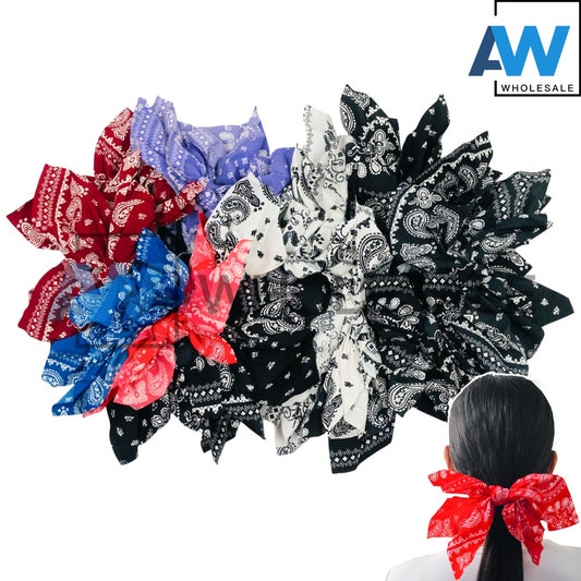 HPN-2104 (10 pcs) Ribbon Fabric Hair Ties