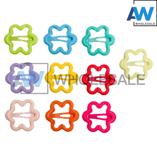 HPN-2106 (30 pcs) Mini Flower Snap Hair Clips