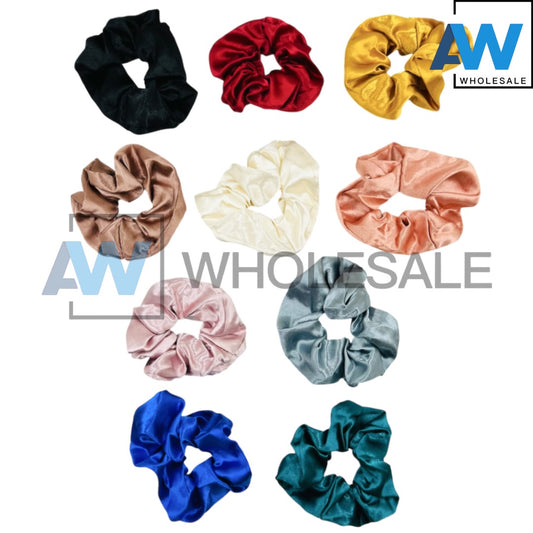 HPN-2112 (10 pcs) Satin Silk Fabric Scrunchies