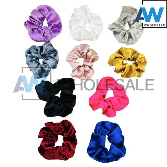 HPN-2113 (10 pcs) Bubble Silk Fabric Scrunchies