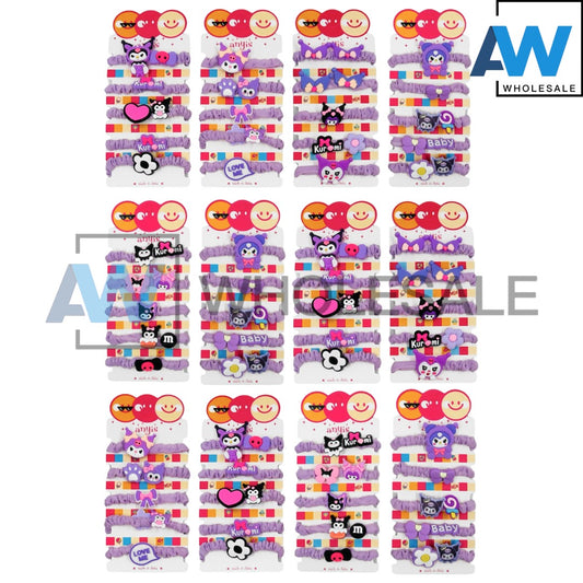 HPN-2140 (12 cards) K Character Hair Tie Set