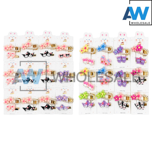 HPN-2166 (12 cards) K Character 2 in 1 Hair Clip Set