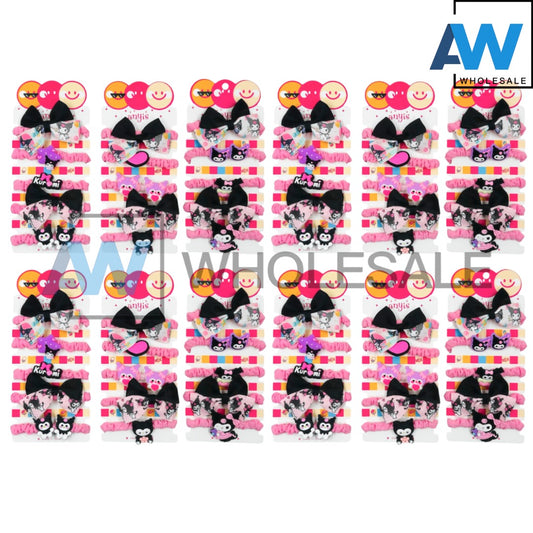 HPN-2169 (12 cards) K character Pink Hair Clip Sets