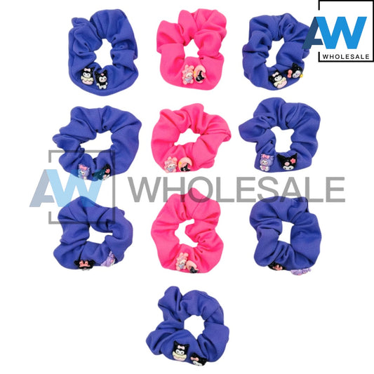 HPN-2189 (10 pcs) Cute Character Scrunchies Hair Ties