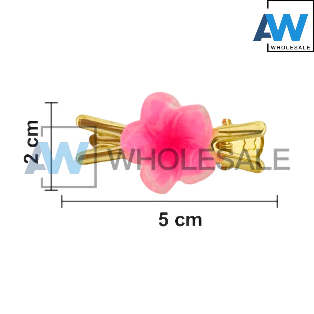 HPN-2216 (10 pcs) Flower Golden Hair Clips