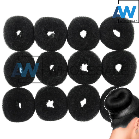 HPN-2234 (12 pcs) Hair Bun Scrunchies Hair Ties