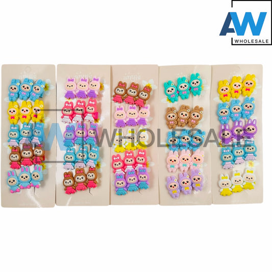 HPN-2235 (1 card) Labubu Hair Clip Set