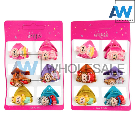HPN-2236 (1 card) Labubu Hair Clip Set
